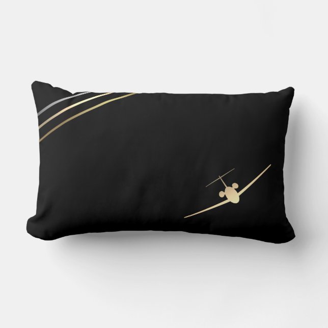 Minimalist Aviation Throw Pillow (Front)