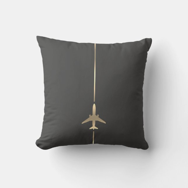 Minimalist Aviation Throw Pillow (Front)