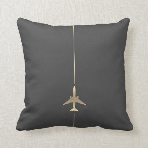 Minimalist Aviation Throw Pillow