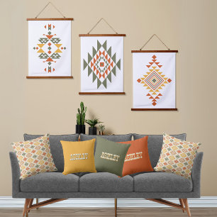 Minimalist Aztec Geometric Timeless Pattern Throw Pillow