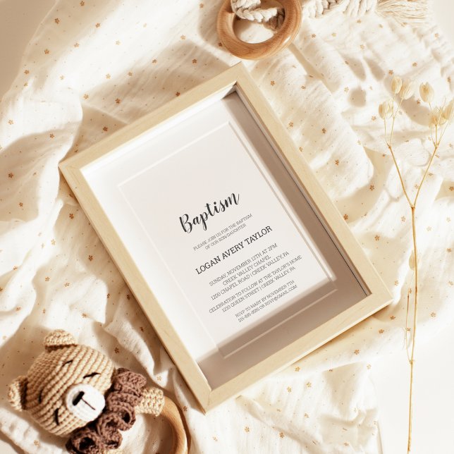 Minimalist Baby Baptism Invitation (Creator Uploaded)