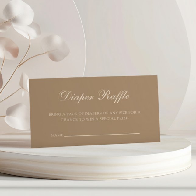 Minimalist Baby Feet Gender Reveal Diaper Raffle Enclosure Card (Creator Uploaded)