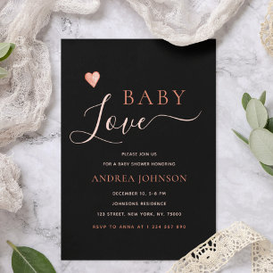 Minimalist Baby Love Valentine's Day Baby Shower  Save The Date