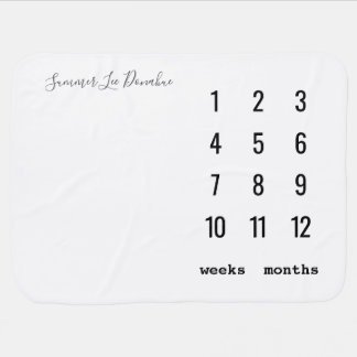 Minimalist Baby Milestone Blanket