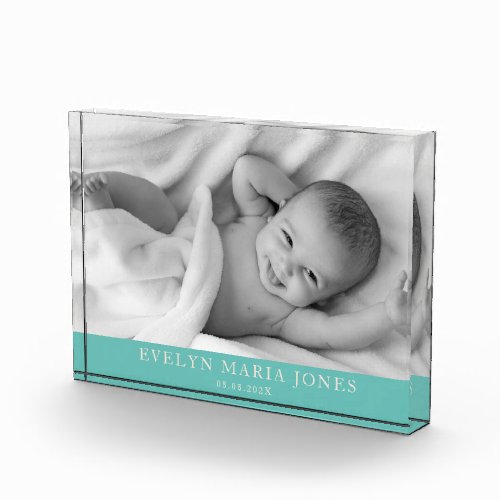 Minimalist Baby Photo Birth Stats Photo Display