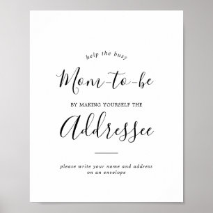 Minimalist Baby Shower Address an Envelope Sign