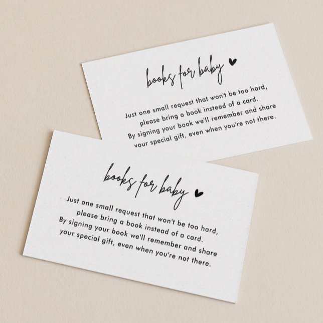 Minimalist Baby Shower Book Request Insert Cards (Creator Uploaded)