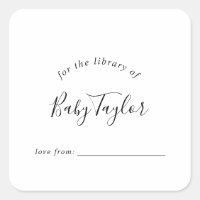 Minimalist Baby Shower Bookplate