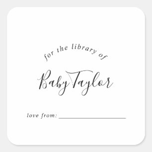 Minimalist Baby Shower Bookplate