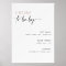 Minimalist Baby Shower Cocktail Menu Bar
