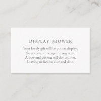 Minimalist Baby Shower Display Shower Enclosure Card