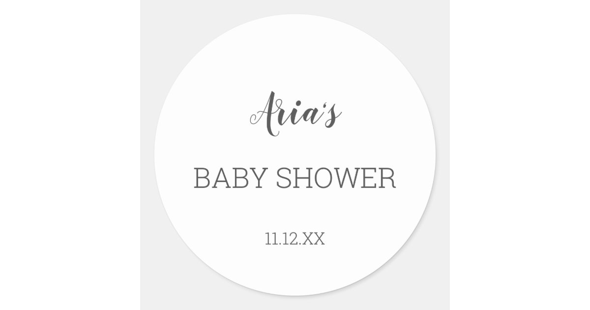 Minimalist Baby Shower Envelope Seal | Zazzle