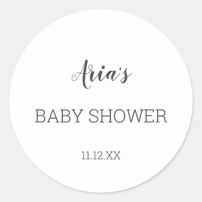 Minimalist Baby Shower Envelope Seal Zazzle