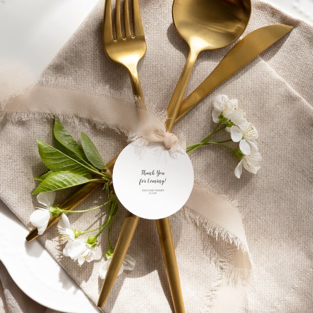 Minimalist Baby Shower Favor Classic Round Sticker (Creator Uploaded)