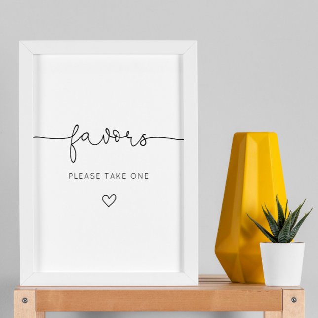 Minimalist Baby Shower Favors Poster (Creator Uploaded)
