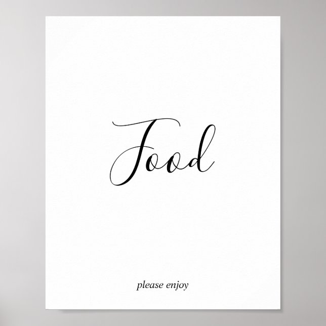 Minimalist Baby Shower Food Table Sign (Front)