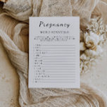 Minimalist Baby shower game – Word scramble Invitation