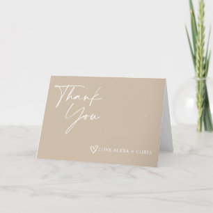 Minimalist Baby Shower Gender Neutral Letterpress Thank You Card