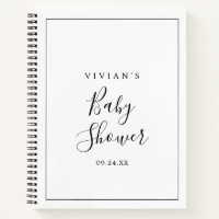 Minimalist Baby Shower Gift List Notebook