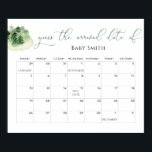 Minimalist baby shower guess Due Date Calendar  Poster<br><div class="desc">Minimalist baby shower guess Due Date Calendar Poster. Matching items available.</div>