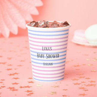 Minimalist Baby Shower Paper Cups