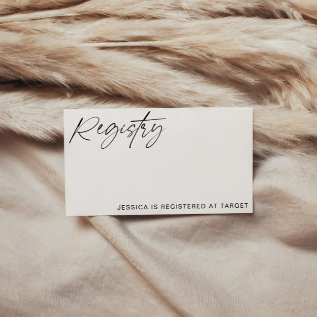 Minimalist Baby Shower Registry Card (Creator Uploaded)