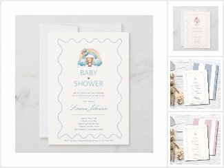 Minimalist Baby Shower Theme Calligraphy Script