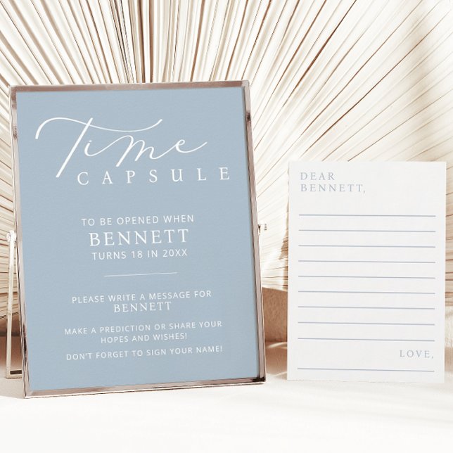 Minimalist Baby Shower Time Capsule Station Sign (Creator Uploaded)
