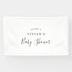 Minimalist Baby Shower Welcome Banner