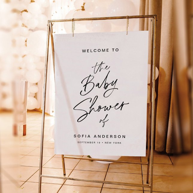 Minimalist Baby Shower Welcome Sign Foam Board (Creator Uploaded)