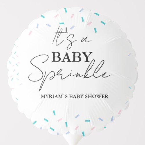 Minimalist Baby Sprinkles Baby shower  Balloon