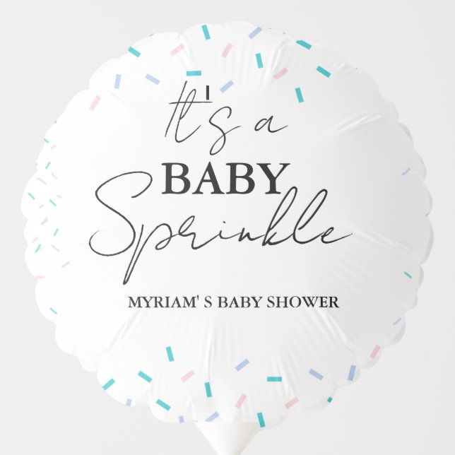 Minimalist Baby Sprinkles Baby shower  Balloon (Front)