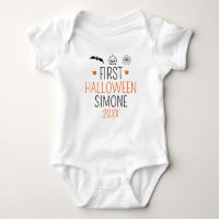 Minimalist Baby's First Halloween Baby Bodysuit