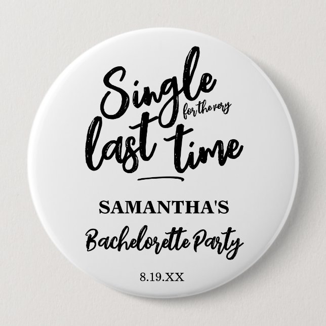Minimalist Bachelorette Party Button (Front)