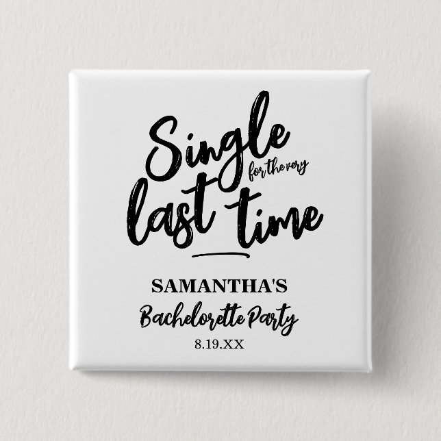 Minimalist Bachelorette Party Button (Front)