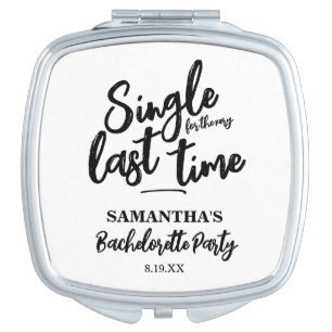Minimalist Bachelorette Party Button Compact Mirro Mirror