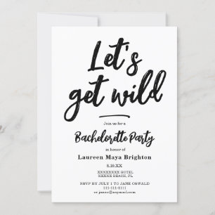 Minimalist Bachelorette Party Invitation