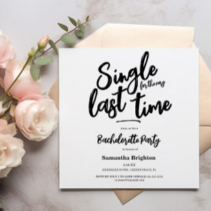 Minimalist Bachelorette Party Invitation