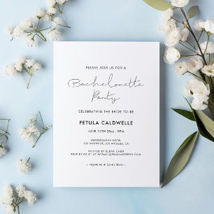 Minimalist Bachelorette Party invitation Postcard