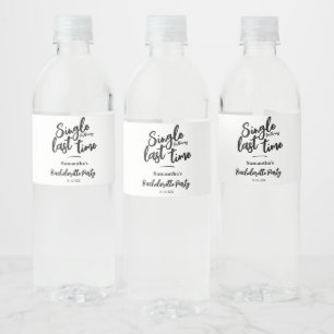 Minimalist Bachelorette Party Water Bottle Label