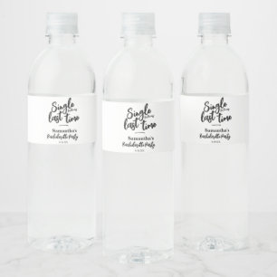 Minimalist Bachelorette Party Water Bottle Label