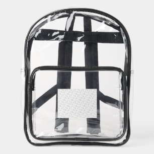 Minimalist Back To School Name Design Clear Backpack