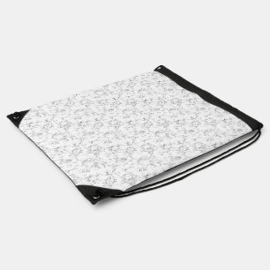 Minimalist Back To School Name Design Drawstring Bag