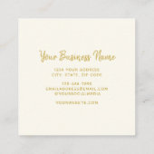 Minimalist Baker Hand Drawn Cake Personalized Square Business Card (Back)