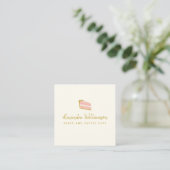 Minimalist Baker Hand Drawn Cake Personalized Square Business Card (Standing Front)