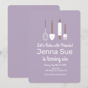 Minimalist Baking Birthday Party Utensils Invitation