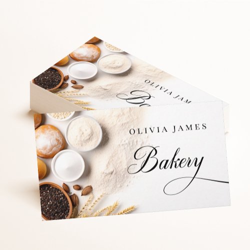 Minimalist Baking Products Bakery Pastry Chef Cake Business Card