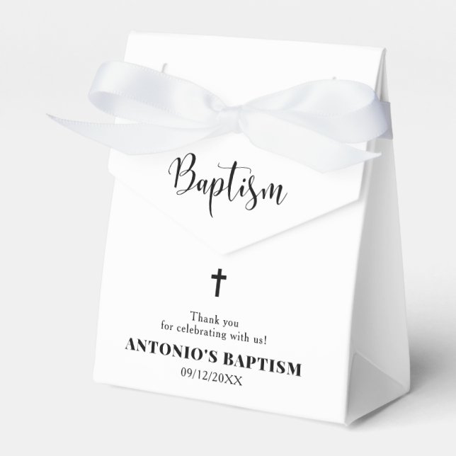Minimalist Baptism Favor Box (Front Side)