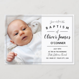 Minimalist Baptism Invitation