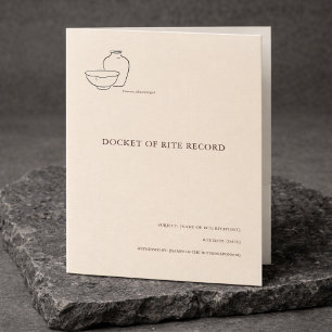 Minimalist Baptism Keepsake Documents Pocket Folder